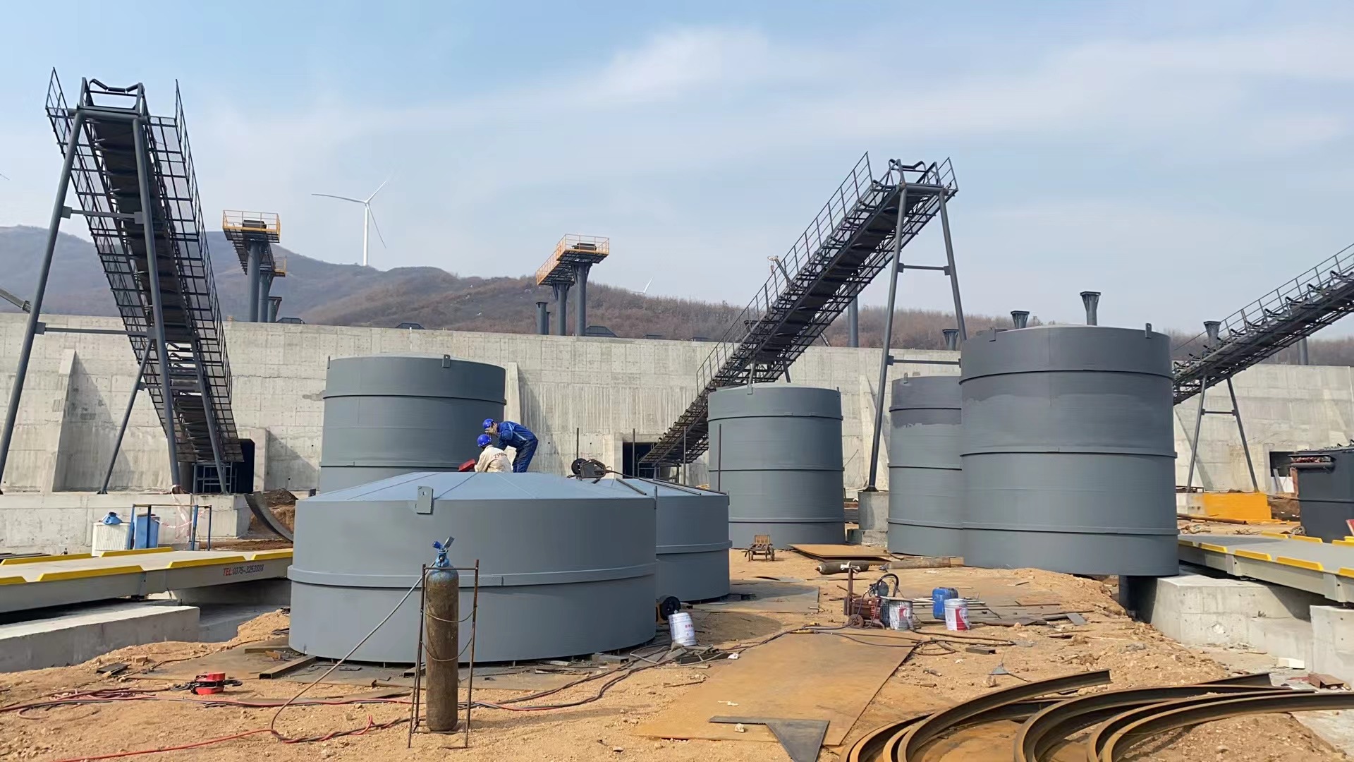 可克达拉骨料钢板仓河南项目大型骨料仓生产线进度